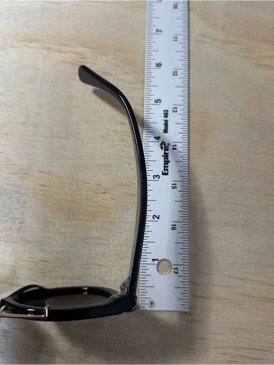 Vtg CELINE Preppy Pretty Double Bridge Sunglasses Black Gold Italy Purple Grad - Picture 13 of 13